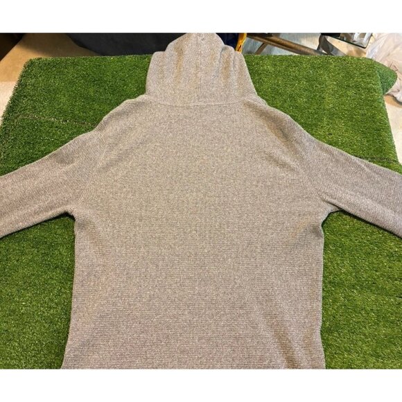 Ralph Lauren Polo hoodie mens large gray waffle knit pockets pullover casual 45 - Picture 9 of 13